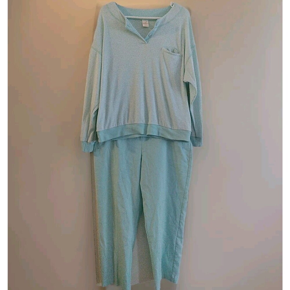 Jantzen Vintage Sweatshirt ( XL) And Pants (18) Set Mint Green